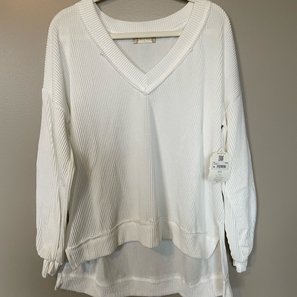 Altar'd State White V-Neck Sweater